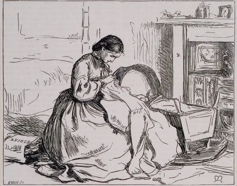 The Iceberg – The Seamstress av Sir John Everett Millais