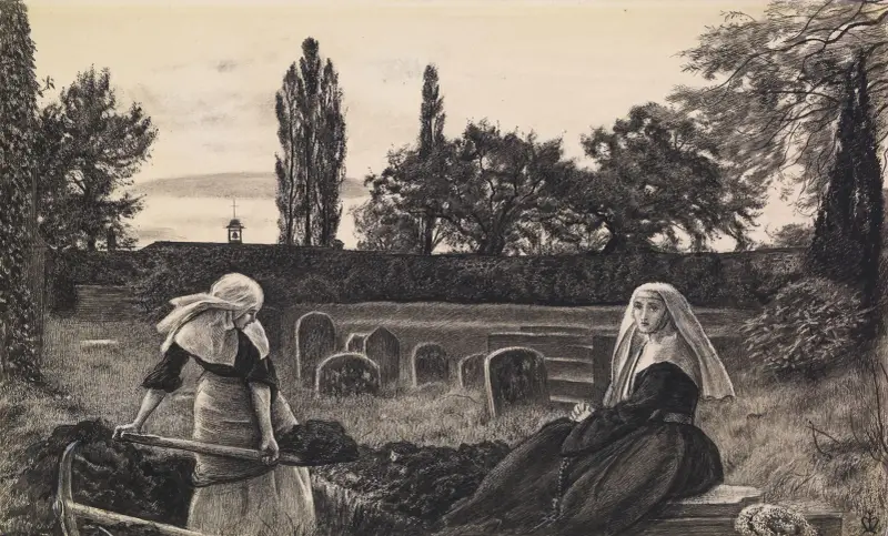 The Vale of Rest – Finished Study av Sir John Everett Millais