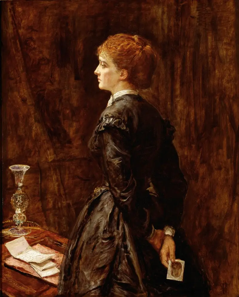 Ja oder Nein? von Sir John Everett Millais