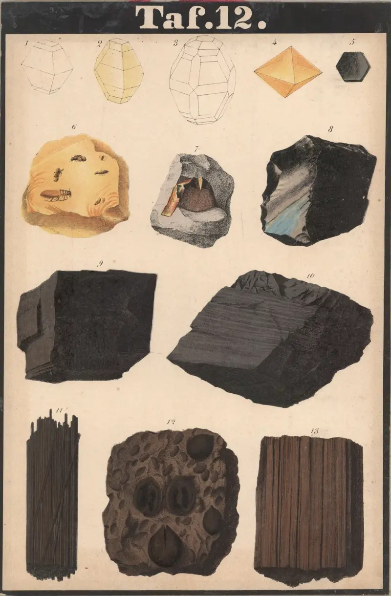 Schreibers mineraler, pl. 12 av J.F. Schreiber
