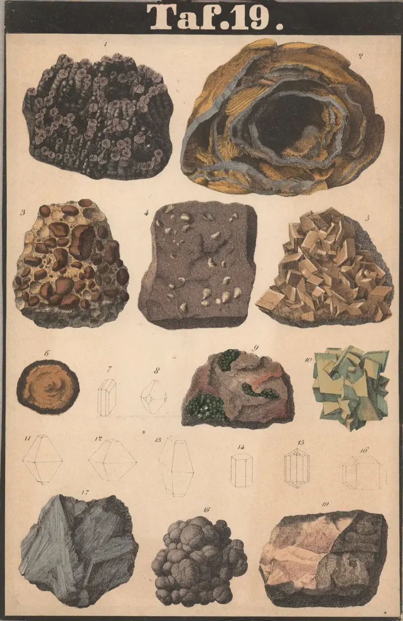 Schreibers mineraler pl. 19 av J.F. Schreiber