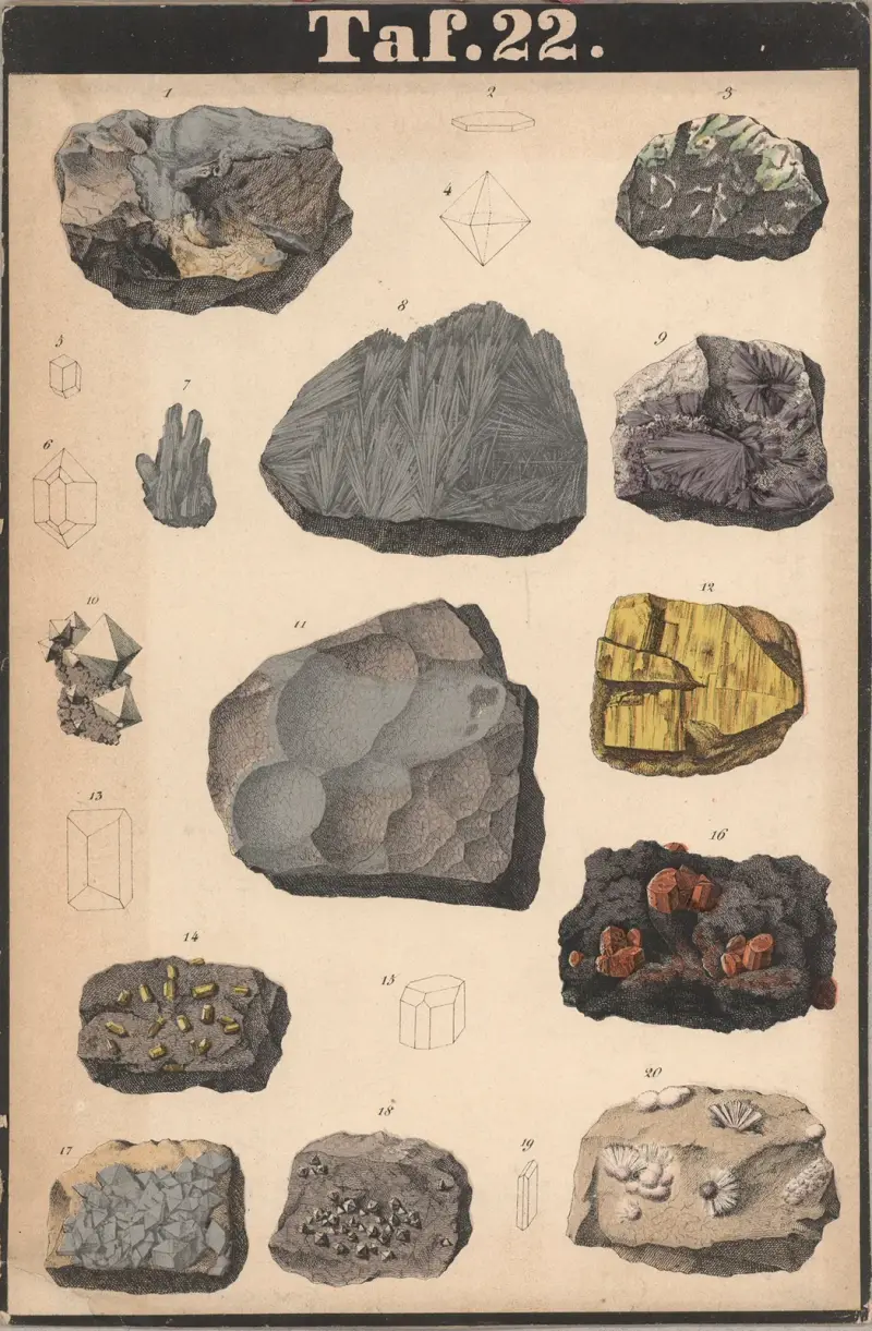 Schreiber’s Minerals Pl.22 av J.F. Schreiber