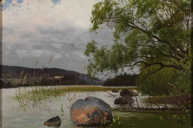 Shore landscape av Fanny Churberg