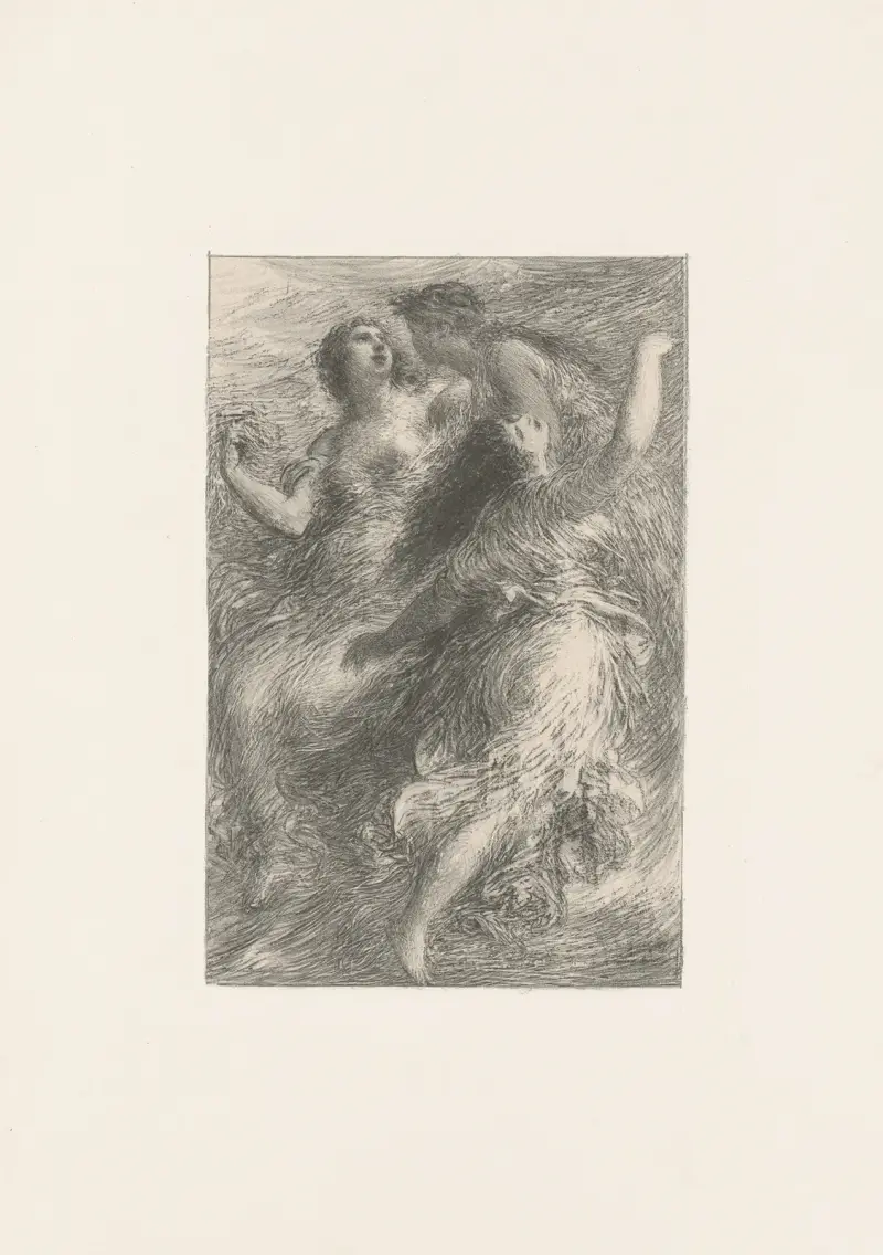 L’Or du Rhin. Scène 1re. Les Filles du Rhin av Henri Fantin-Latour