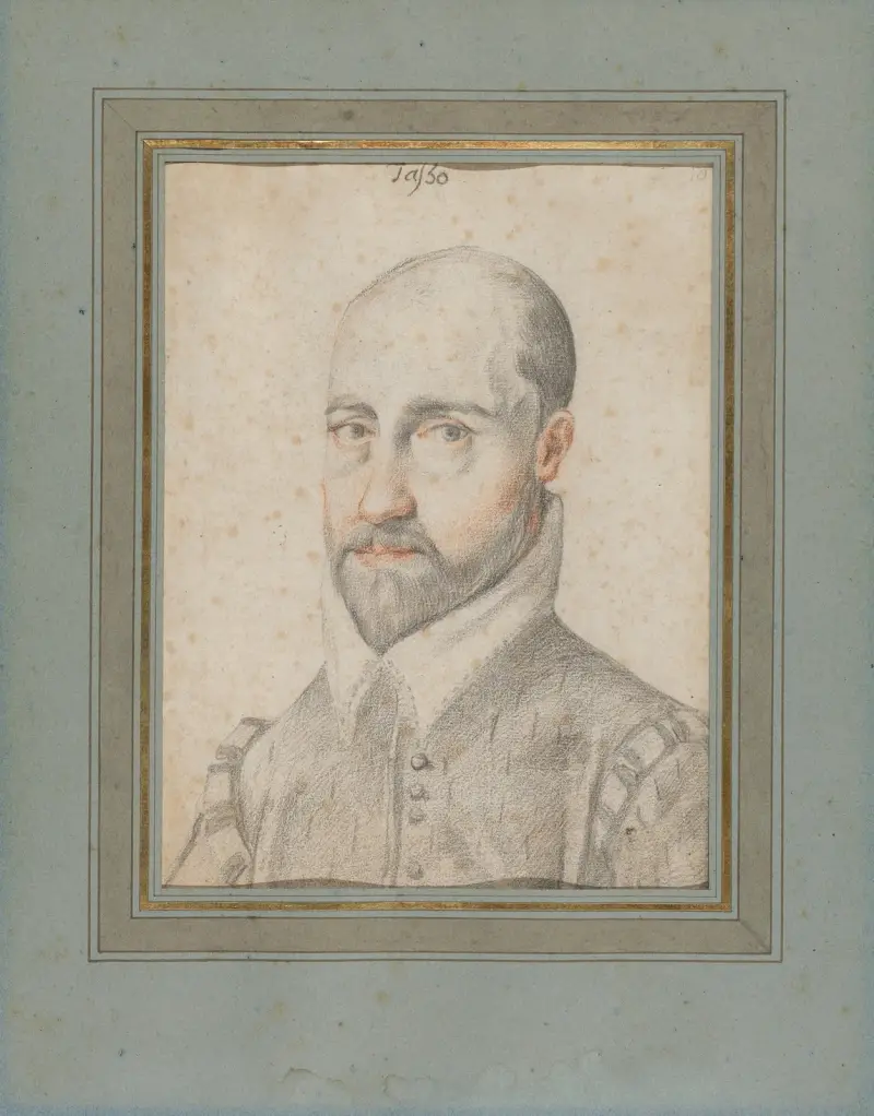 Porträtt av Torquato Tasso i halvfigur av Federico Zuccaro