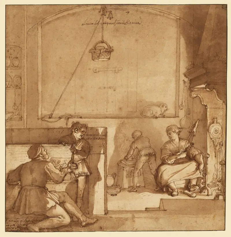 Taddeo in the House of Giovanni Piero Calabrese av Federico Zuccaro