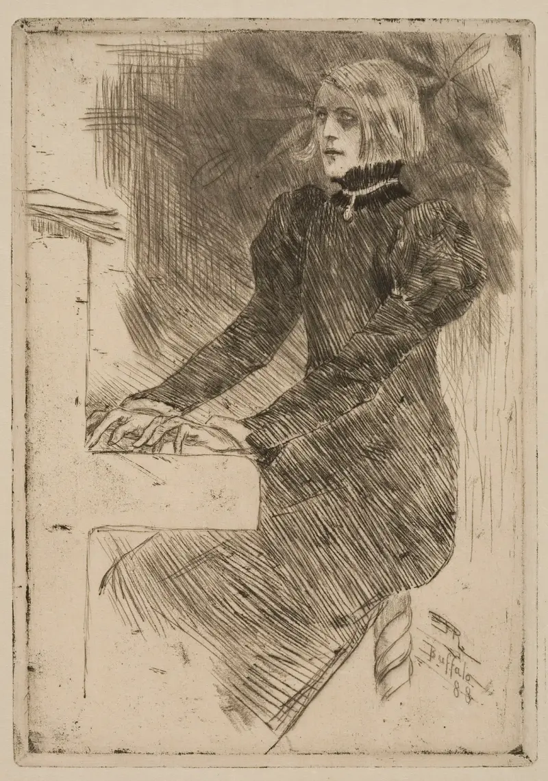 En shakerpianist av Félicien Rops
