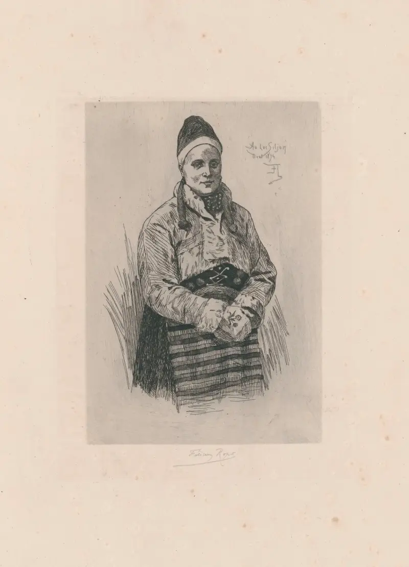 Au lac Siljan (Dalécarlienne) av Félicien Rops