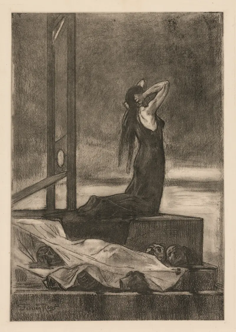 Dödsstraff; dödens smärta av Félicien Rops
