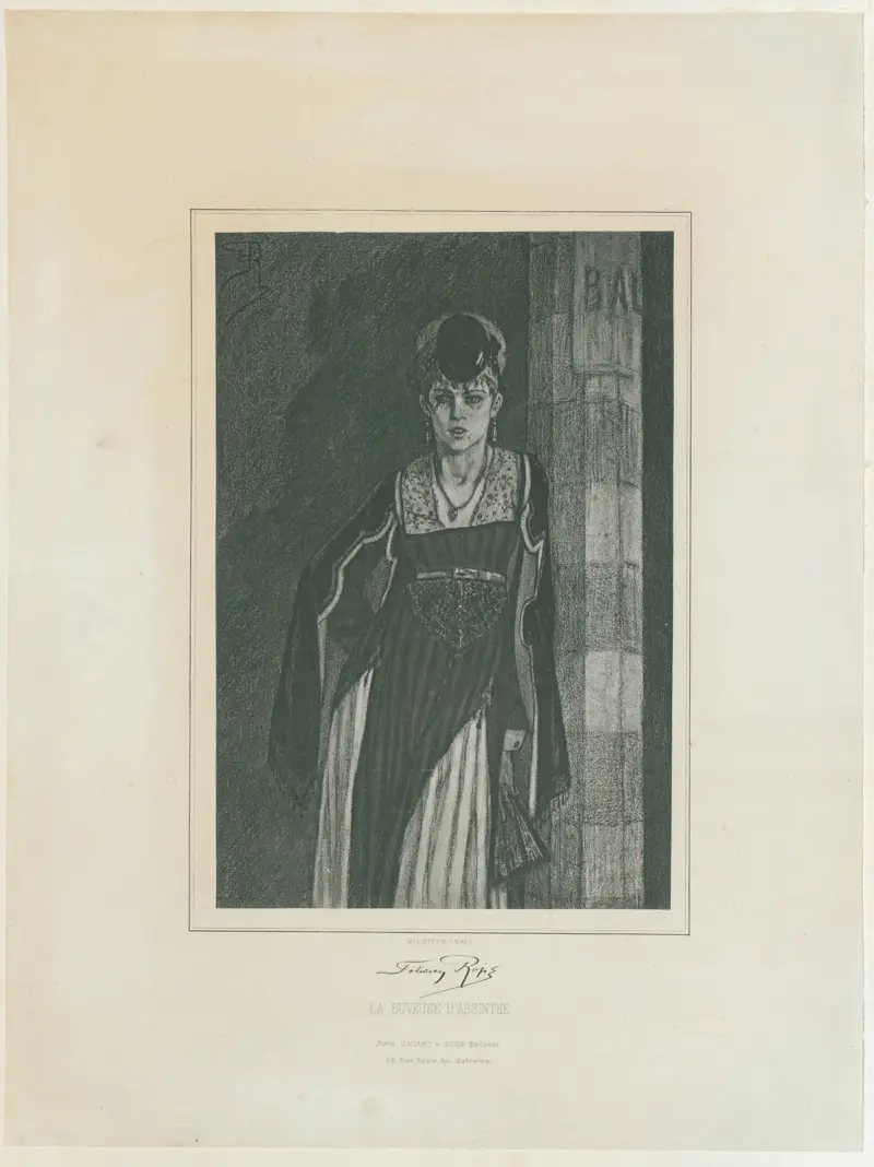 Absintdrinkarna av Félicien Rops