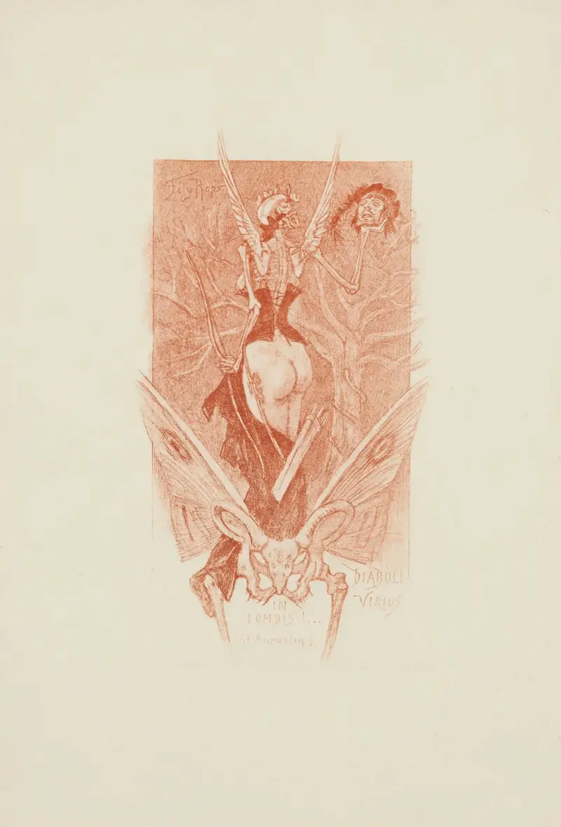 Diaboli Virtus in Lombis av Félicien Rops