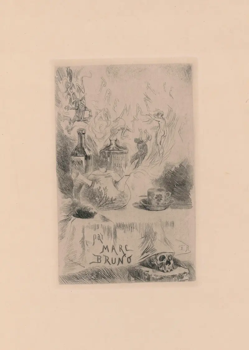 Medan man dricker te av Félicien Rops