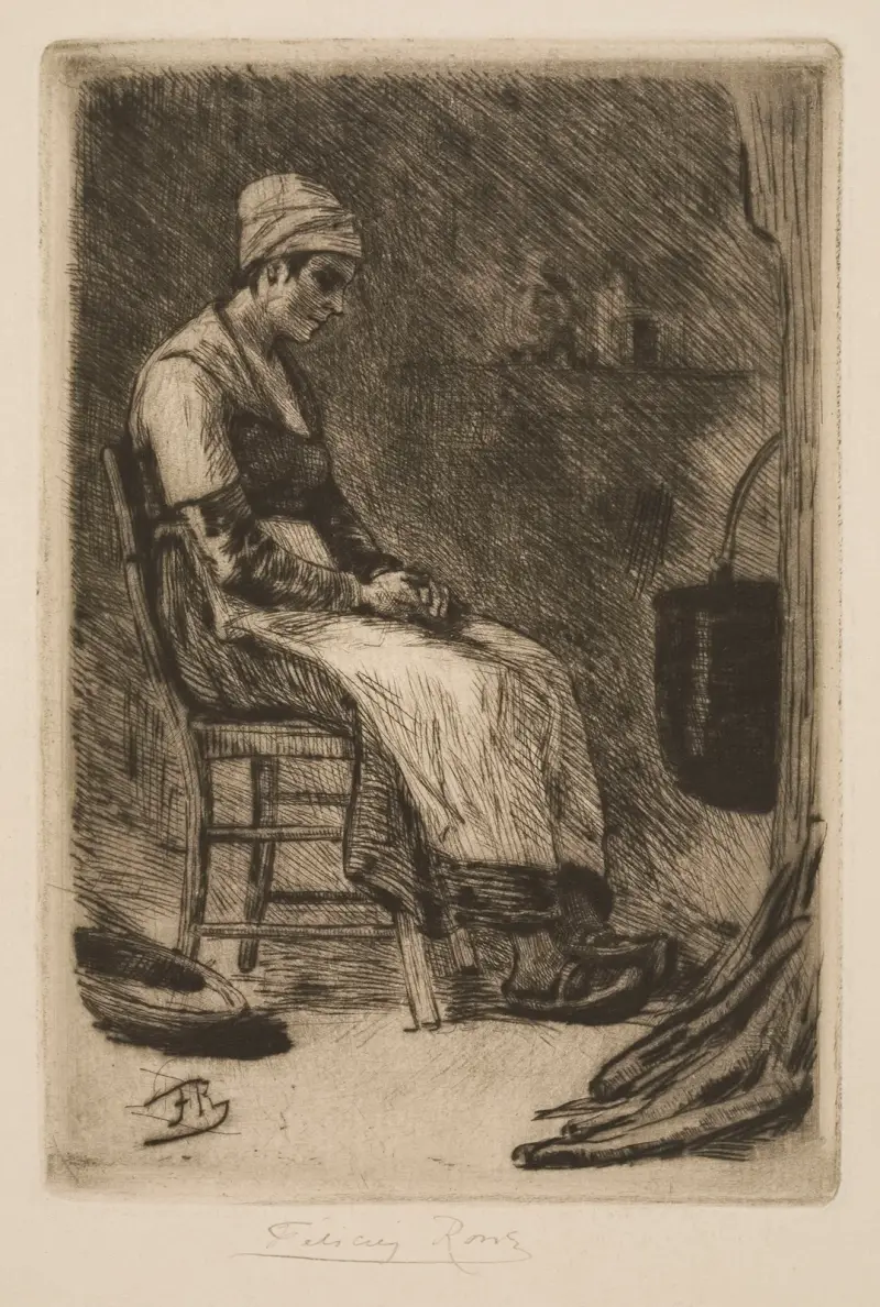 Bondkvinna från Gâtinais av Félicien Rops