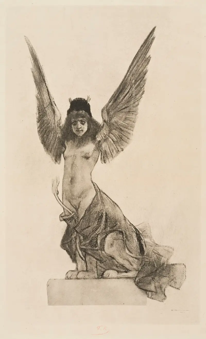 Kvinnlig sfinx eller Parallell av Félicien Rops