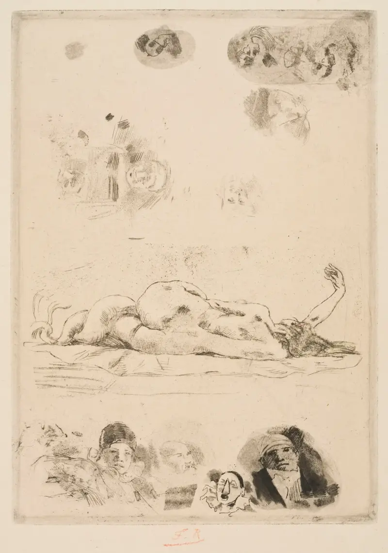 Näckrosblad (även kallat vattenliljeblad) av Félicien Rops