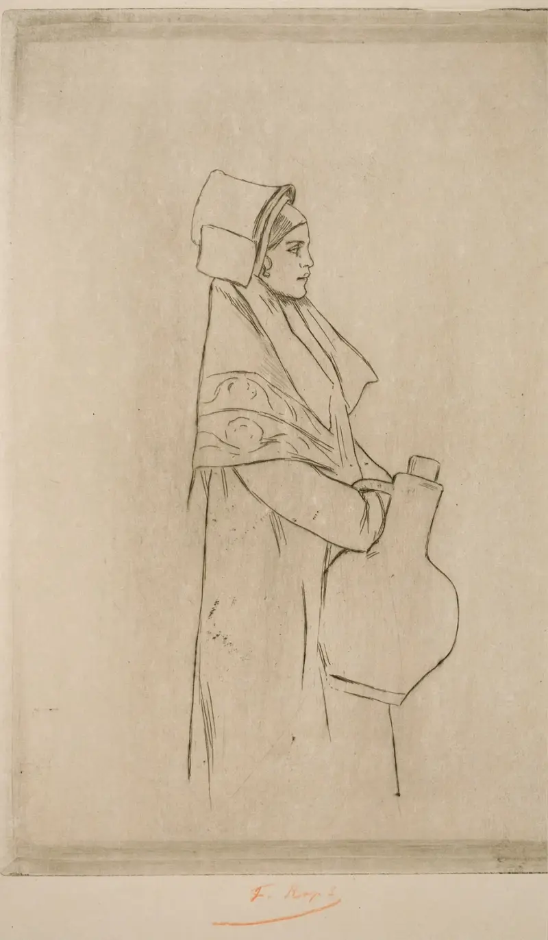 Flamländsk mjölkpiga av Félicien Rops
