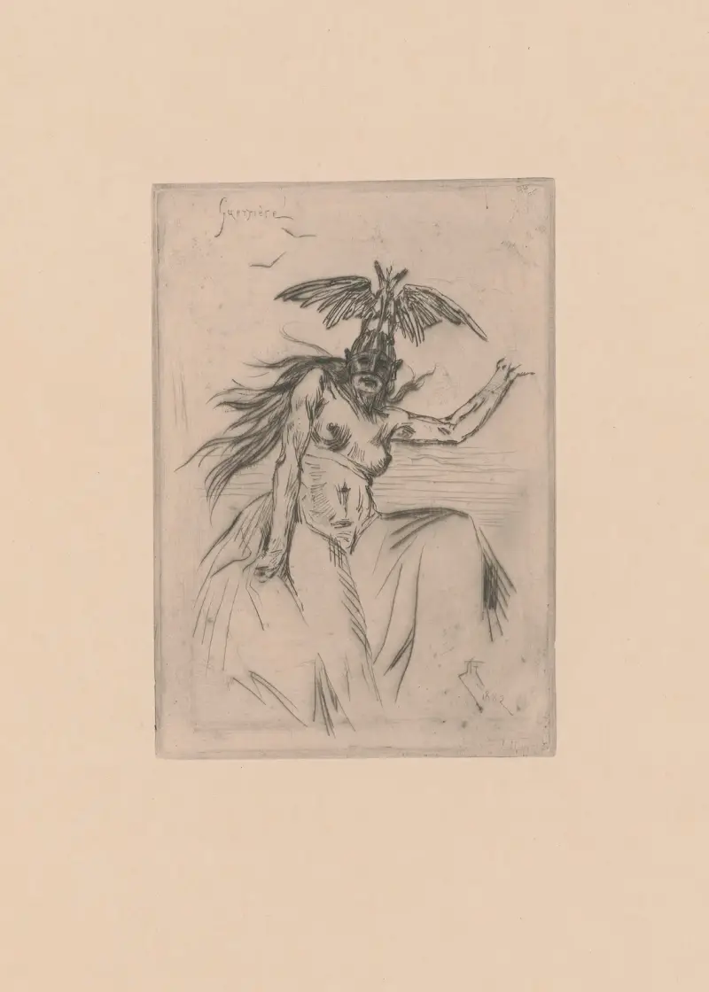Guerrière av Félicien Rops