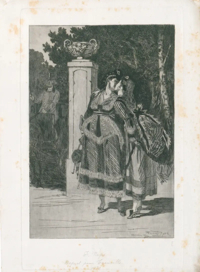 Avskedet från Auteuil av Félicien Rops