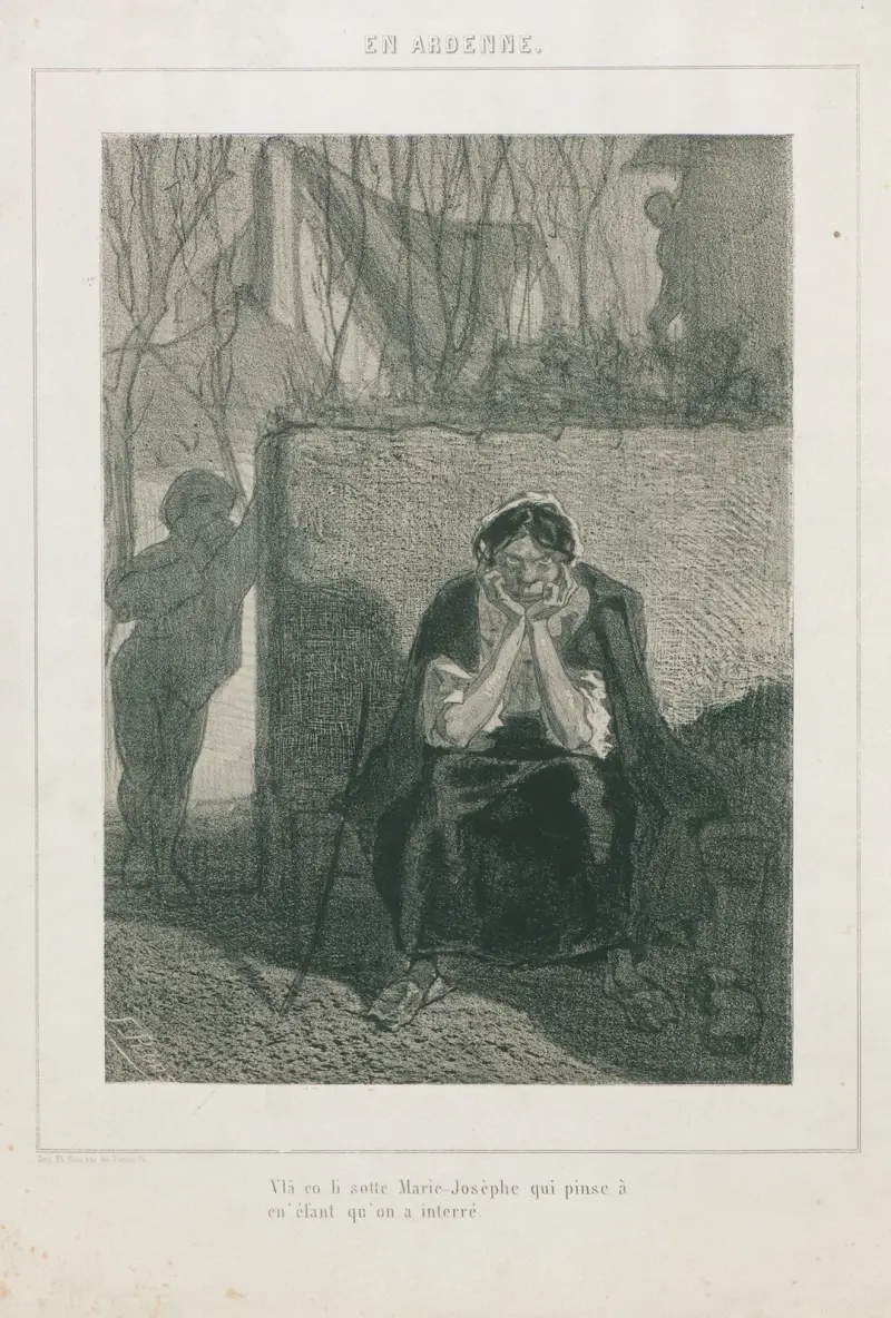 I Ardennerna; den galna Marie-Josèphe av Félicien Rops
