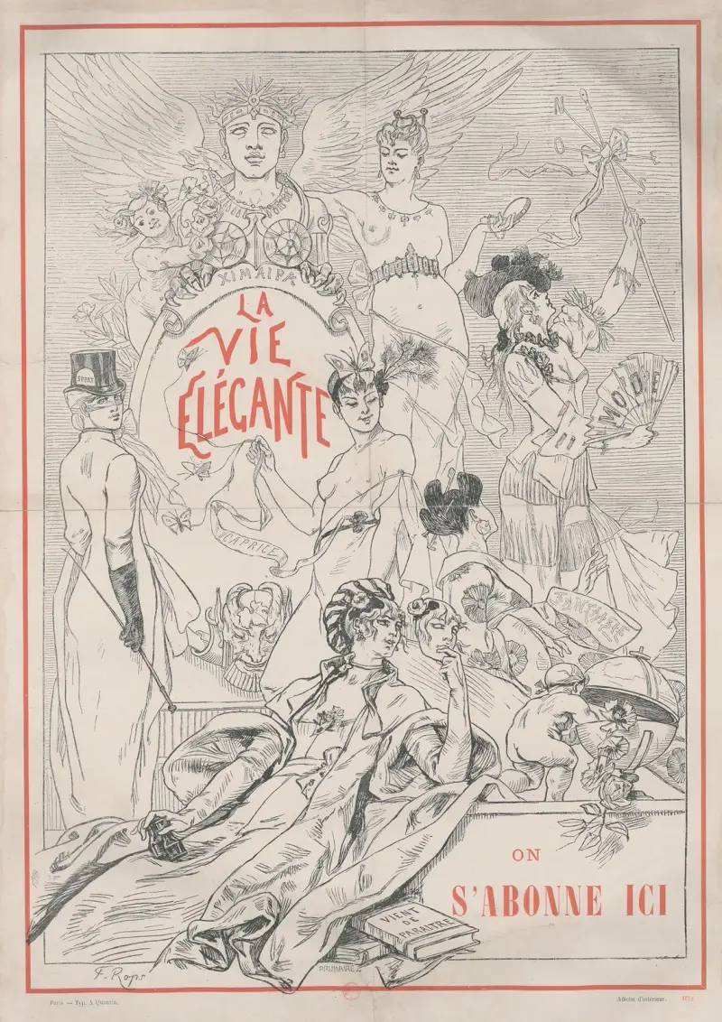 La vie élégante, Félicien Rops