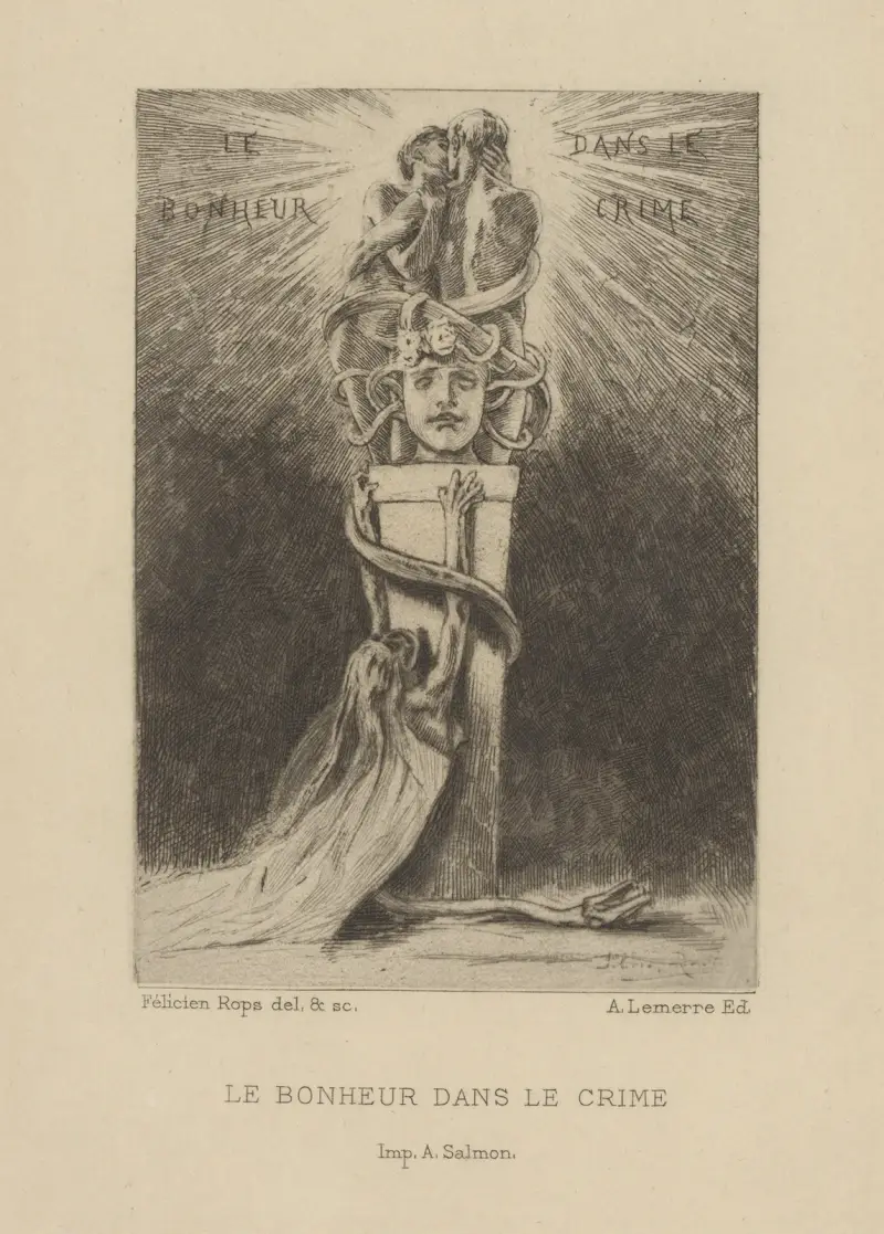 Le bonheur dans le crime, 1886 av Félicien Rops