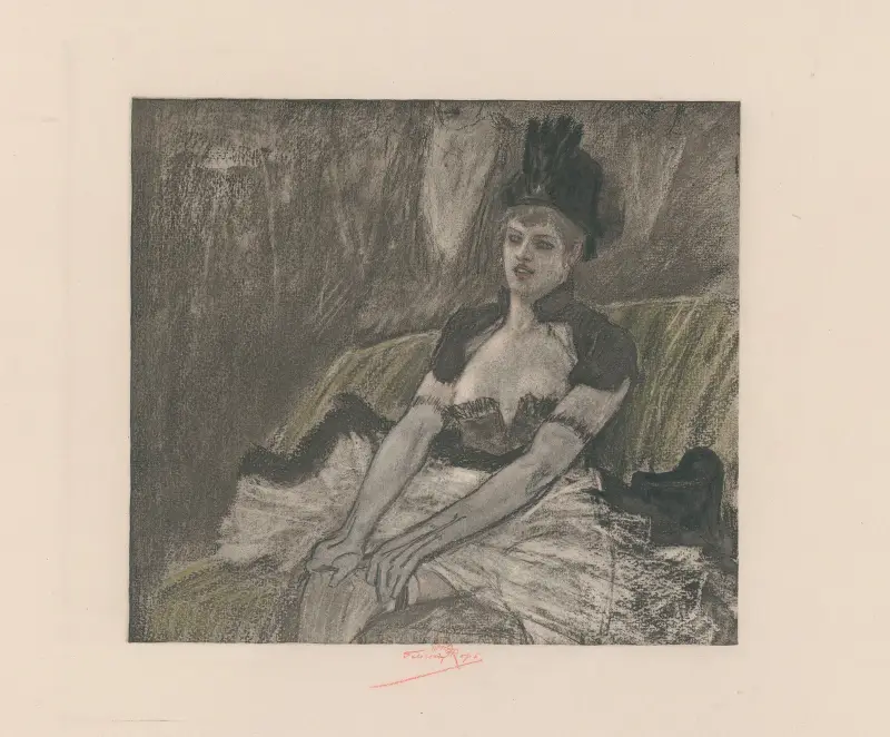 Le coup de la jarretière av Félicien Rops