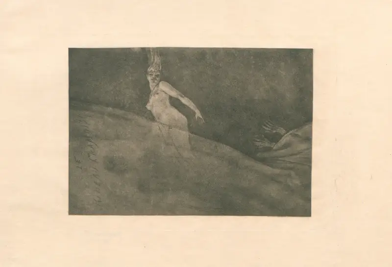 Le rideau cramoisi av Félicien Rops