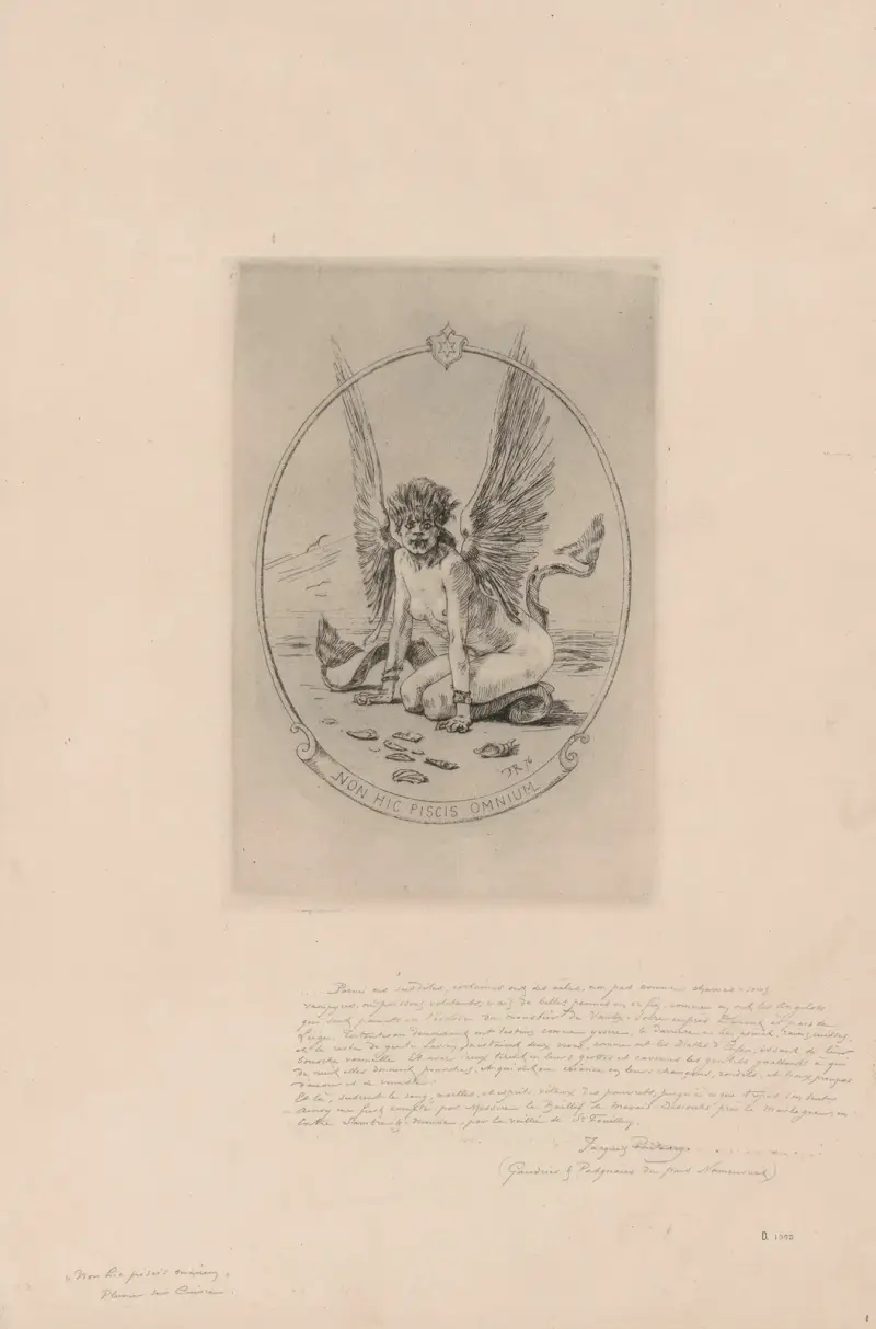 Non hic piscis omnium av Félicien Rops