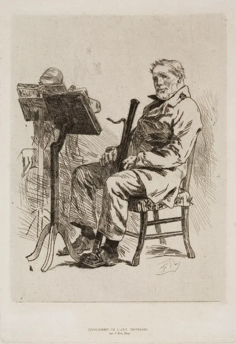 The Bassoonist (Father Much) av Félicien Rops