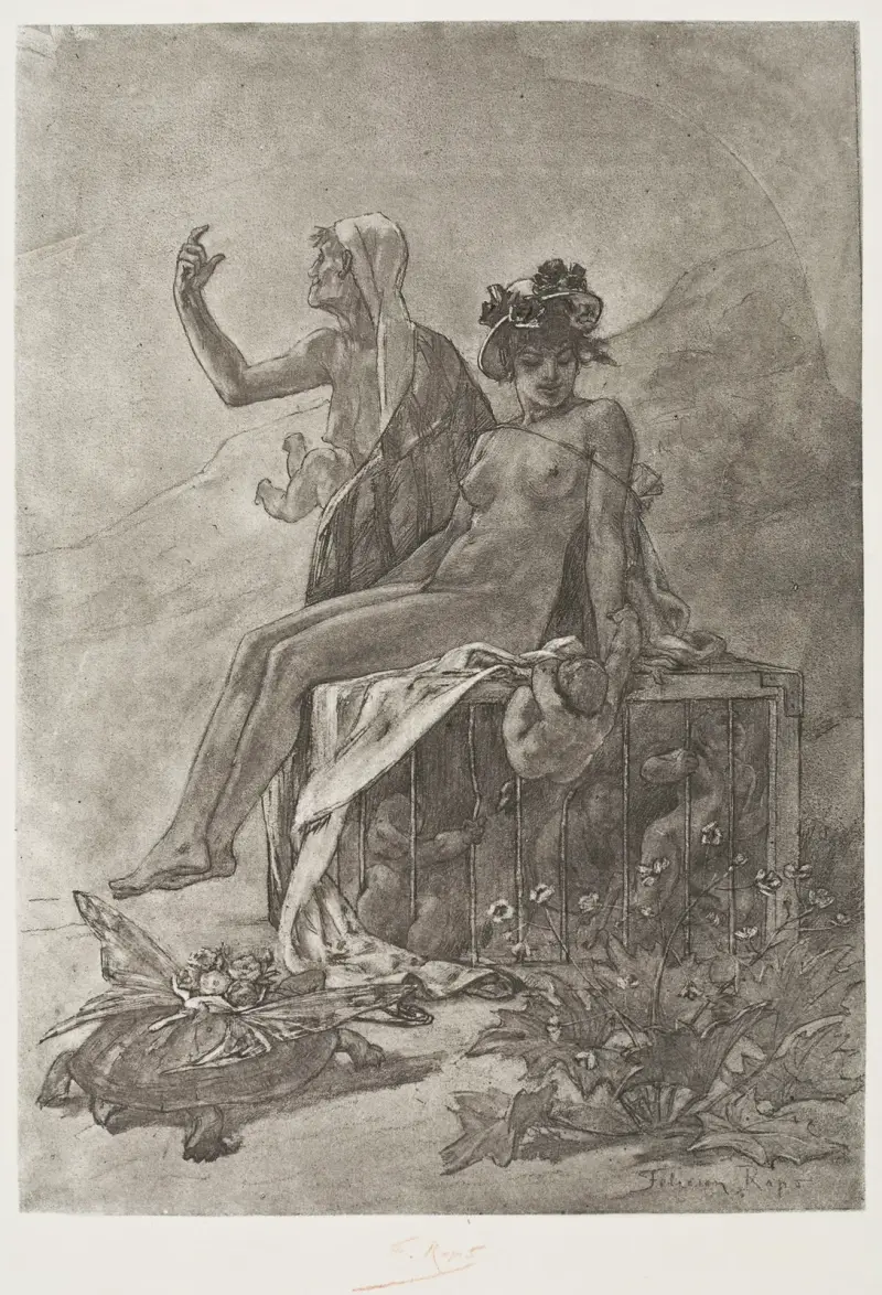 The Cupid’s Market av Félicien Rops