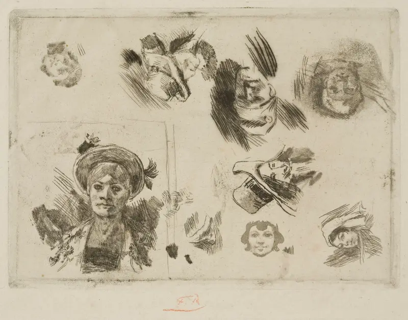 Den sista pedagogiska planschen (Pedagogisk plansch med fot) av Félicien Rops