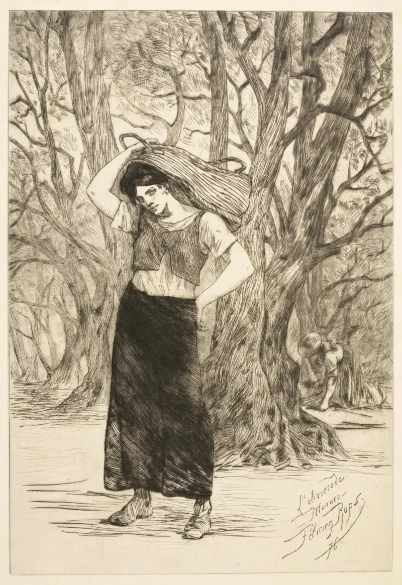 Olivlund av Félicien Rops