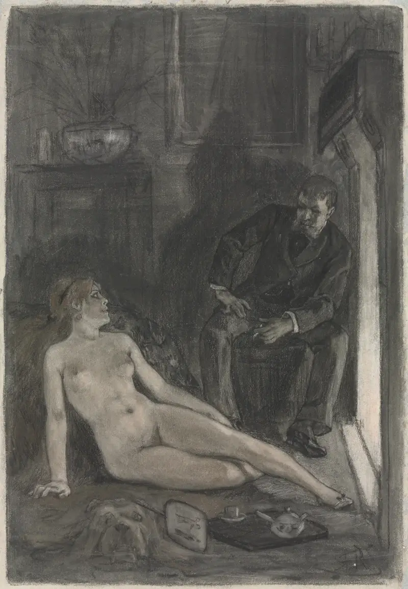 Zimní večer, Félicien Rops