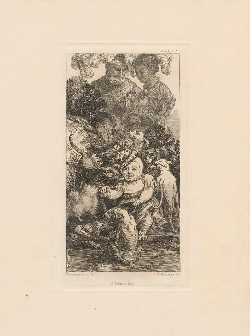 Adolescence de Gargantua av Félix Bracquemond