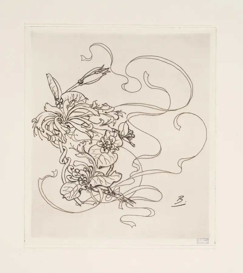 Assiette (chevre-feuille). av Félix Bracquemond