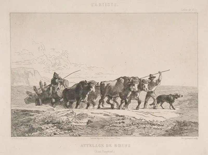 Kreatursteam (Haut-Dauphiné) av Félix Bracquemond