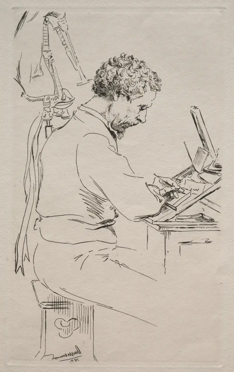 Charles Kean av Félix Bracquemond