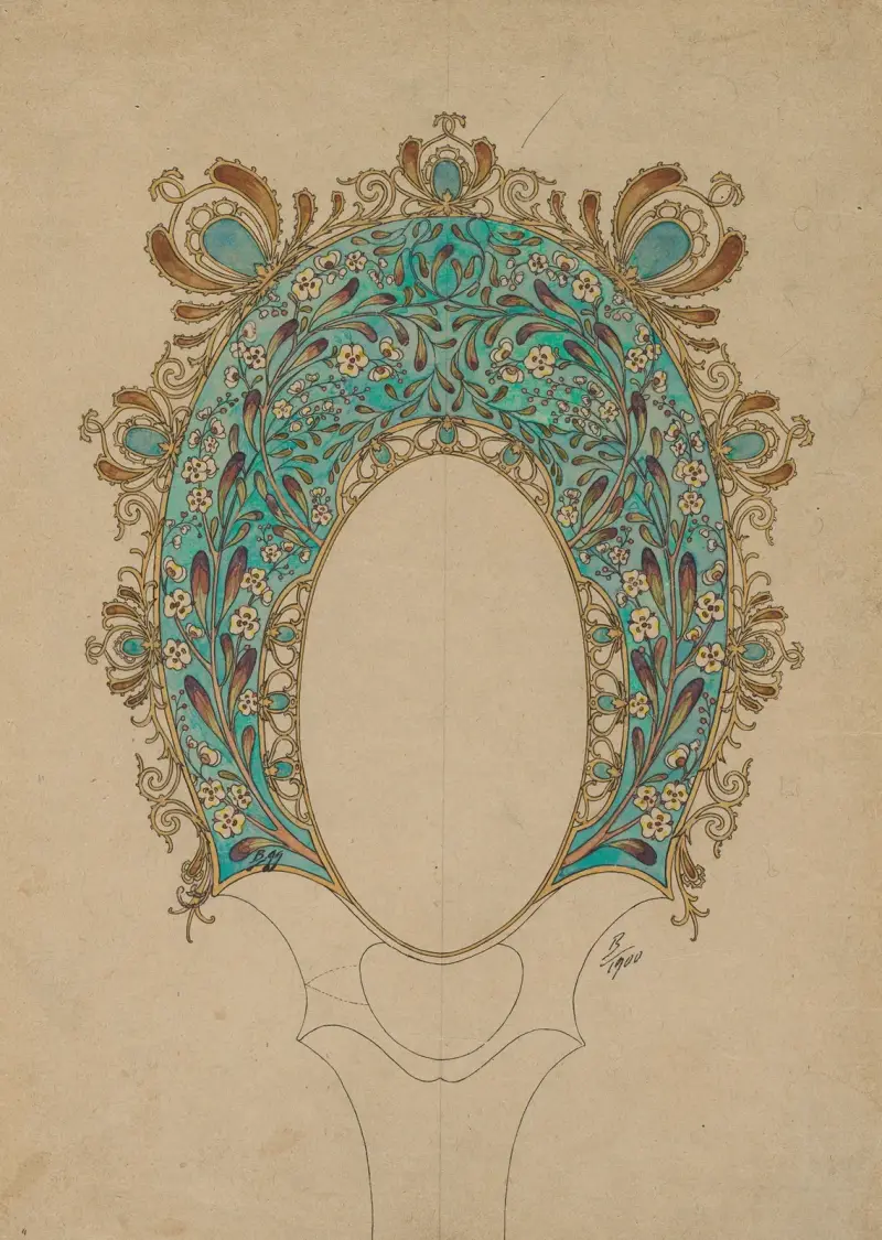 Designs for a Hand Mirror av Félix Bracquemond