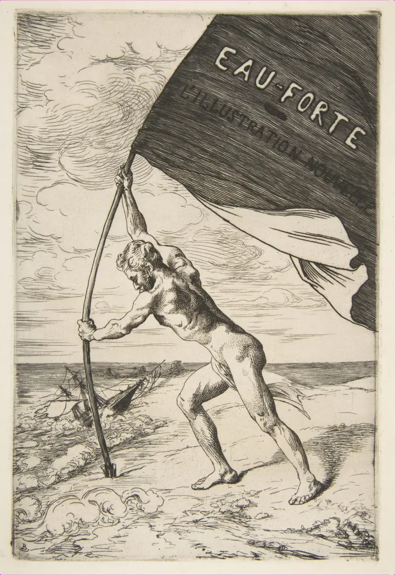 Försättsblad till ’L’Illustration Nouvelle’ av Félix Bracquemond