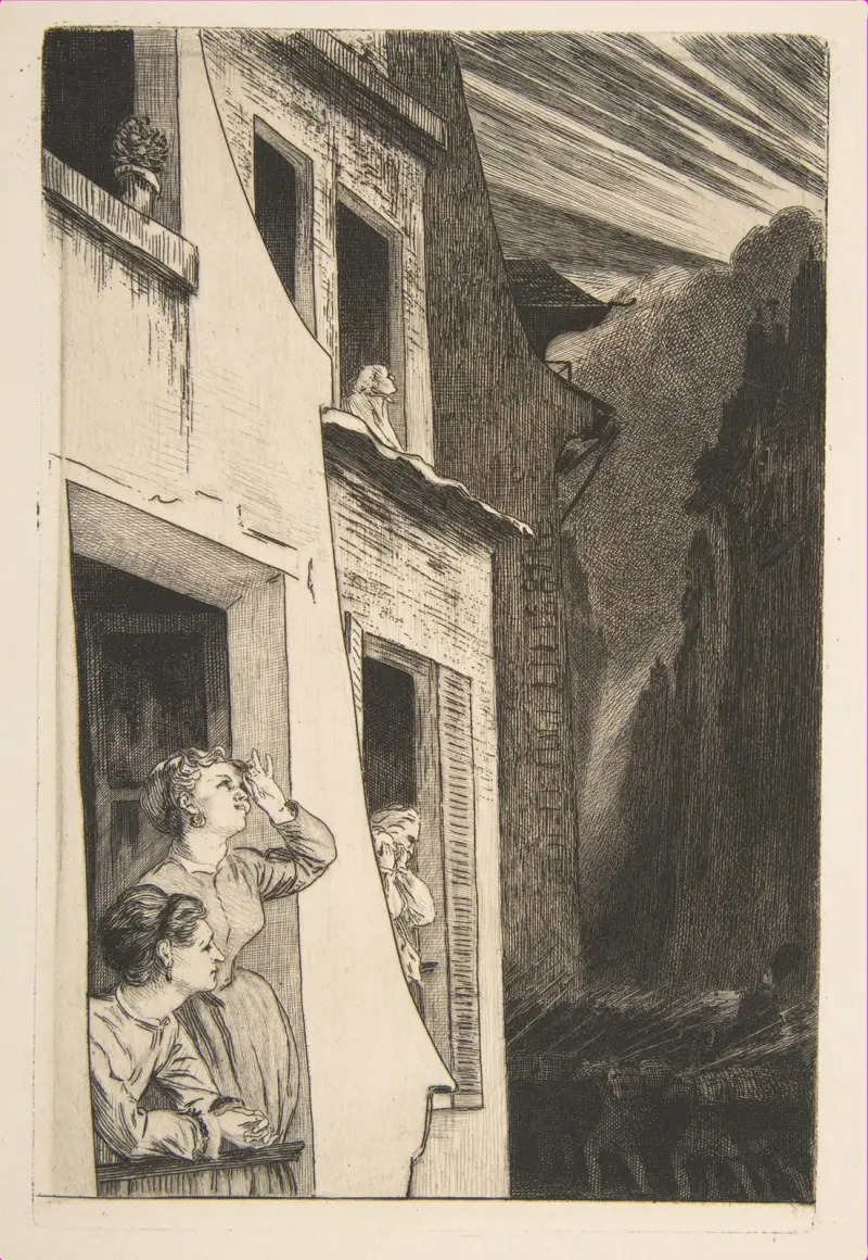 Solförmörkelsen av Félix Bracquemond