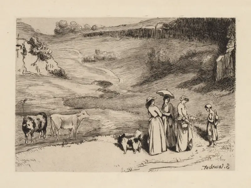 Byjungfrurna av Félix Bracquemond
