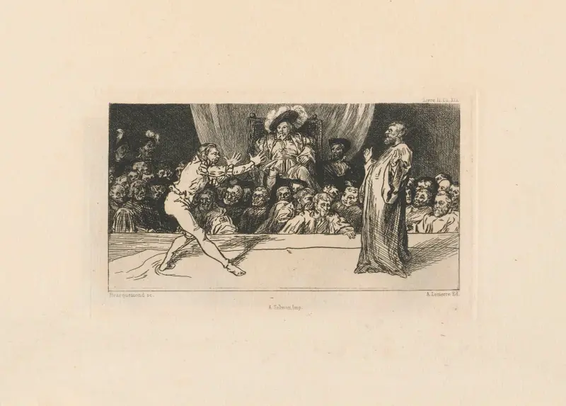 Panurge et `l’Angloys qui arguoit pae signe` av Félix Bracquemond