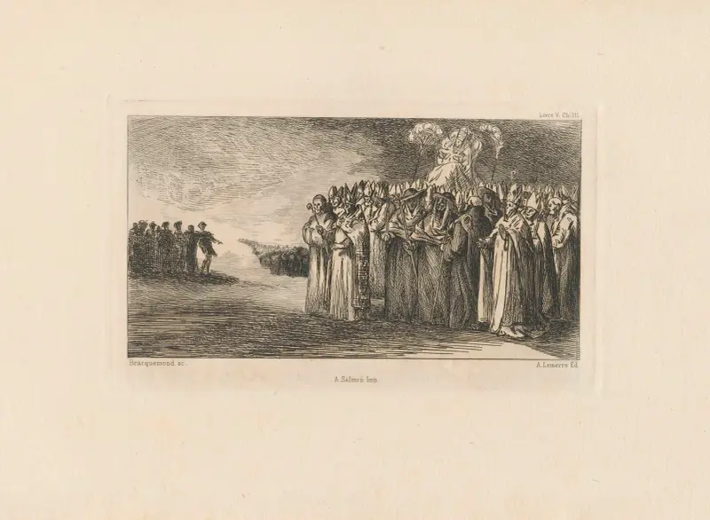 Papegaut, cardingaux, évesgaux, monagaux av Félix Bracquemond