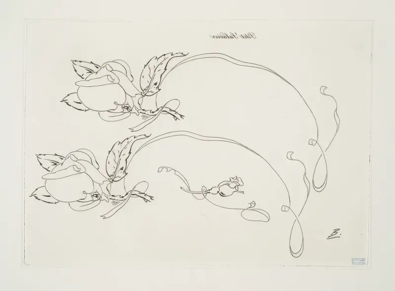 Liten salladsskål, [utsida] av Félix Bracquemond