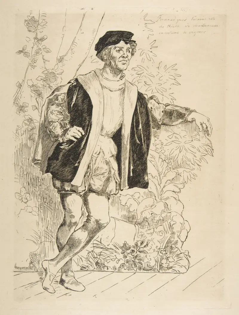 Portrait of Fernand av Félix Bracquemond