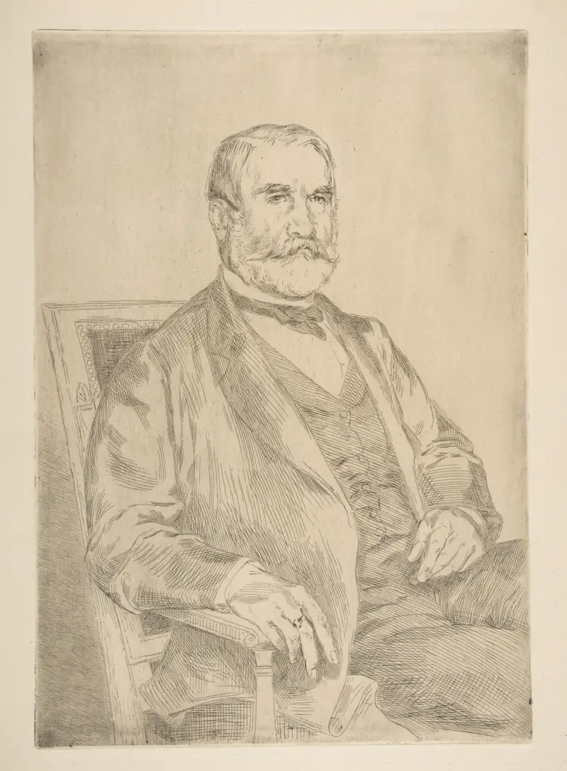 Porträtt av Louis Robert av Félix Bracquemond