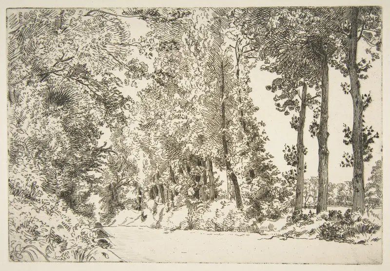 Rue des Bruyères, à Sèvres av Félix Bracquemond