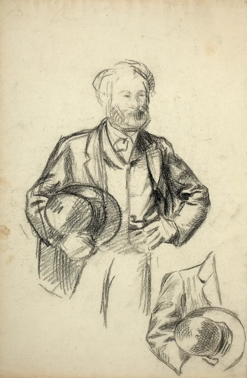 Studie till porträttet av Édouard Manet av Félix Bracquemond