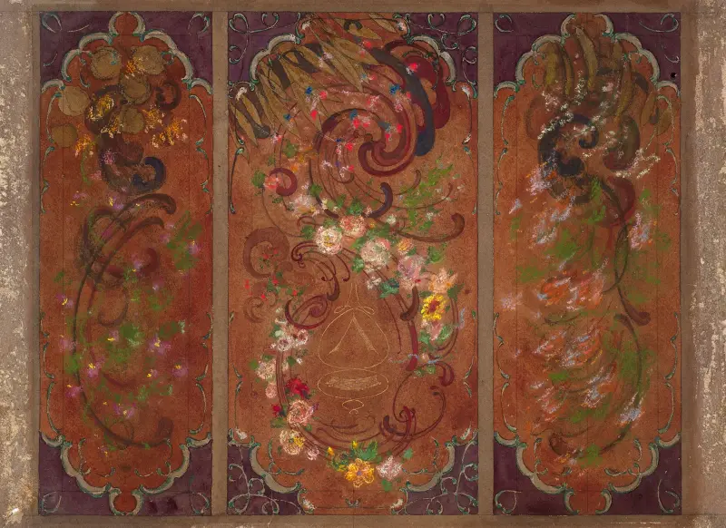 Studie för Baron Vittas skärm av Félix Bracquemond