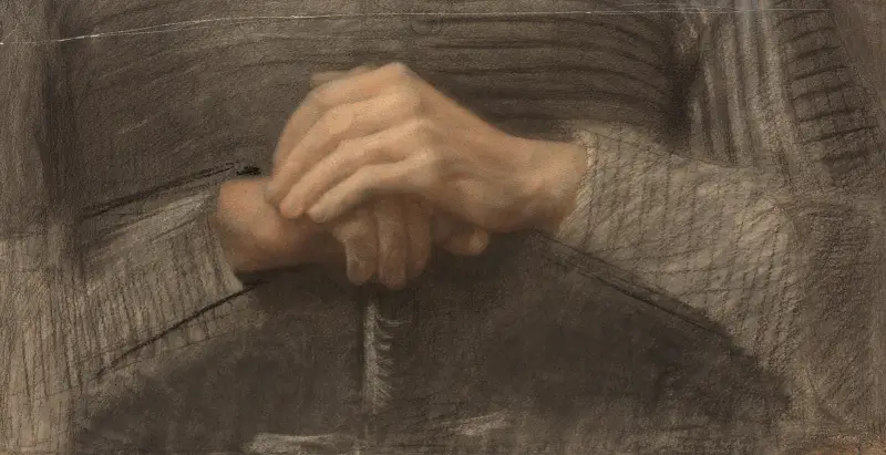 Studie av händer, även känd som Fantins händer av Félix Bracquemond